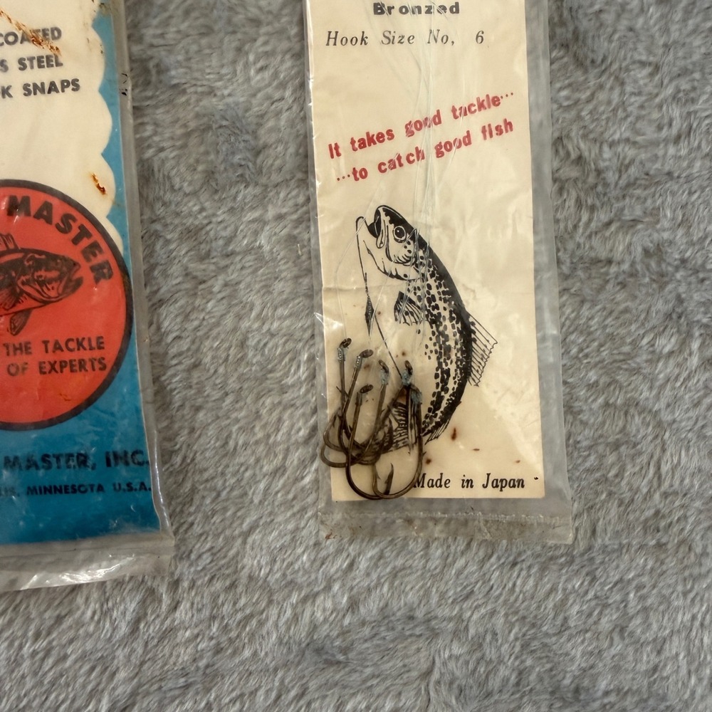 Vintage Fishing Hook Lot Snelled Leaders Strike Master Durapak Kalin NOS - Picture 3 of 8